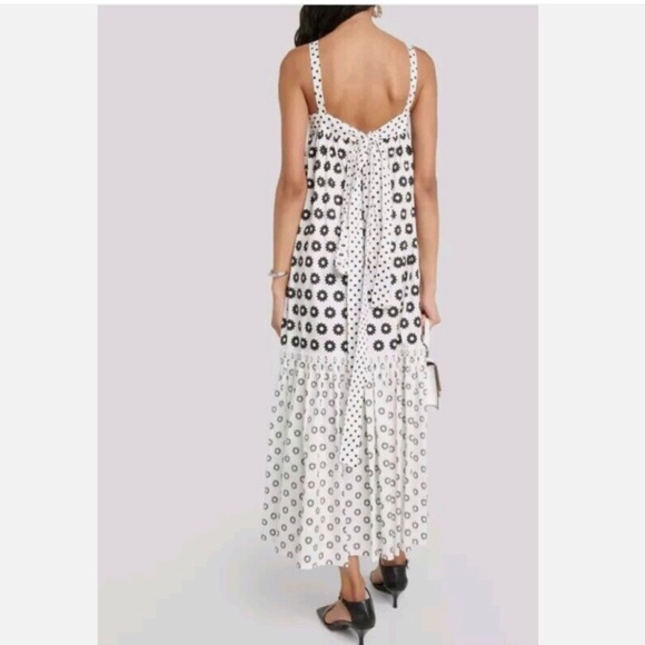🌼 SOLD - Tory Burch Mod Dot Patchwork Midi Dress – Size 4 🌼 - Picture 3 of 10